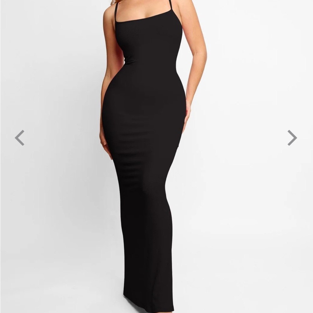 Popilush Black Maxi Shapewear Dress
